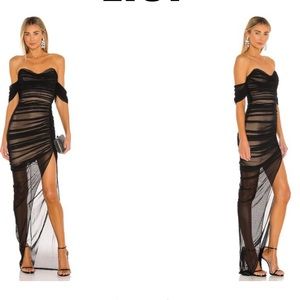 Dita Mesh Gown in Black